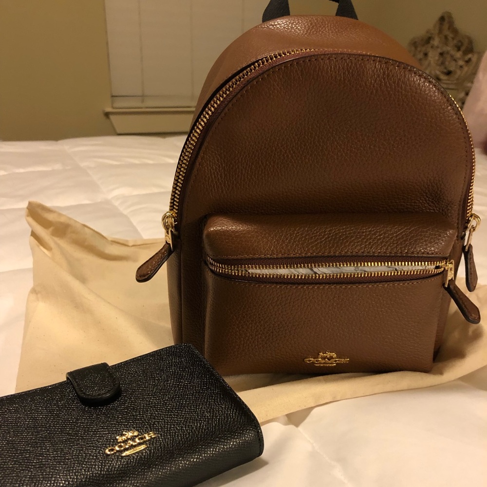 ▪️BRAND NEW Coach Mini Backpack & Black Wallet ▪️